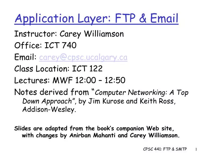 application layer ftp email