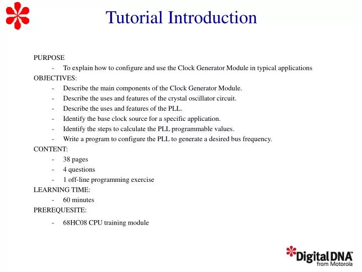 tutorial introduction