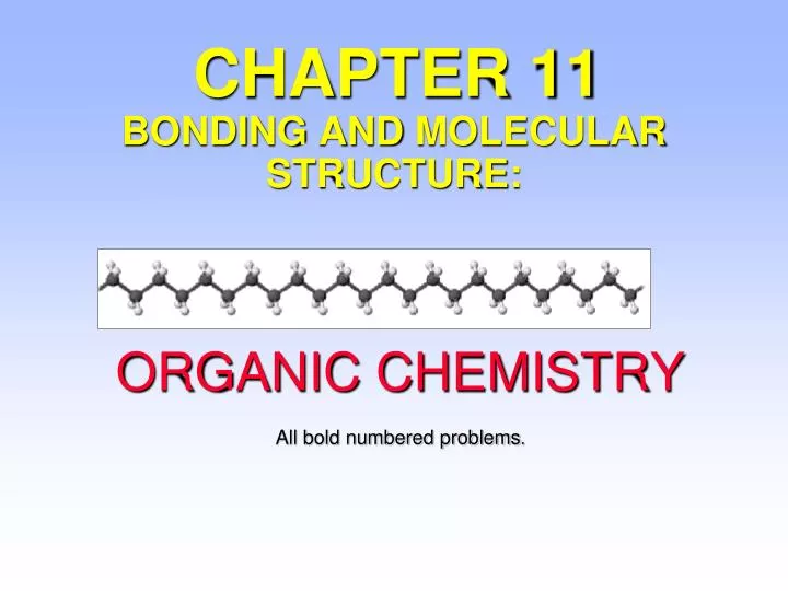 chapter 11 bonding and molecular structure