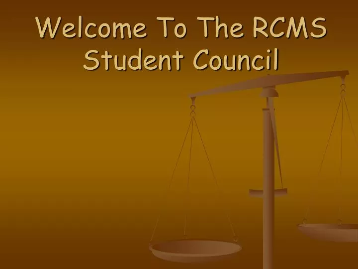 welcome to the rcms student council