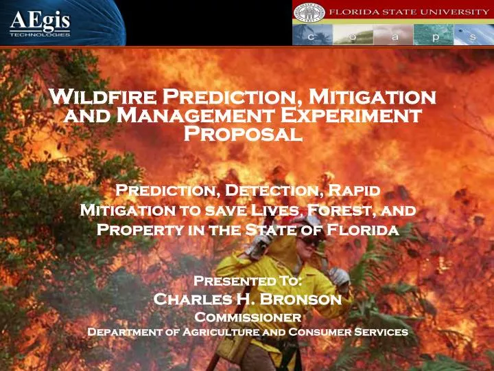 wildfire prediction mitigation and management experiment proposal