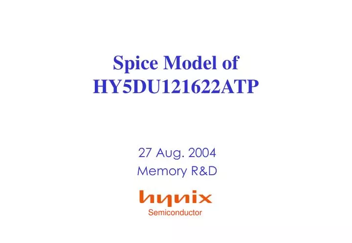 spice model of hy5du121622atp
