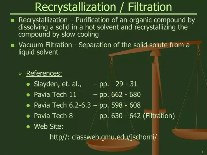 recrystallization filtration