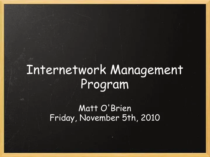 internetwork management program