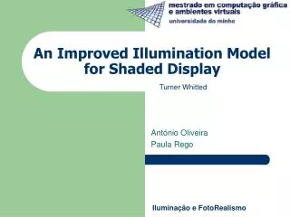 an improved illumination model for shaded display