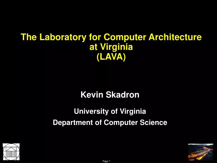 the laboratory for computer architecture at virginia lava