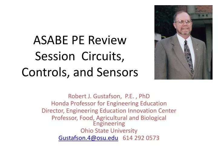 asabe pe review session circuits controls and sensors
