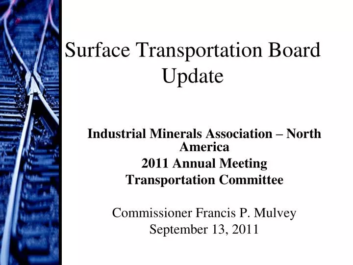 surface transportation board update