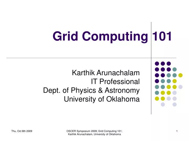 grid computing 101