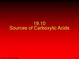 19.10 Sources of Carboxylic Acids