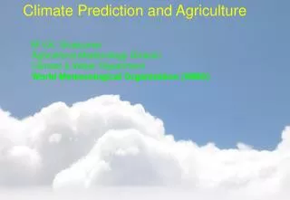 Climate Prediction and Agriculture
