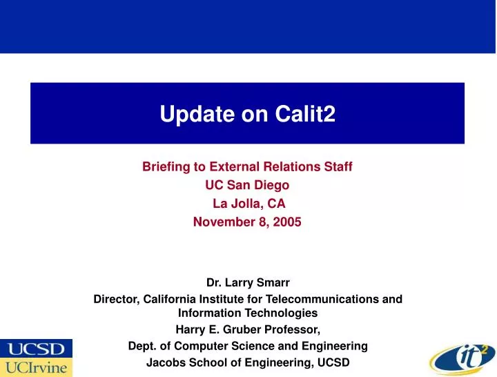 update on calit2