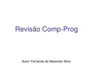 revis o comp prog