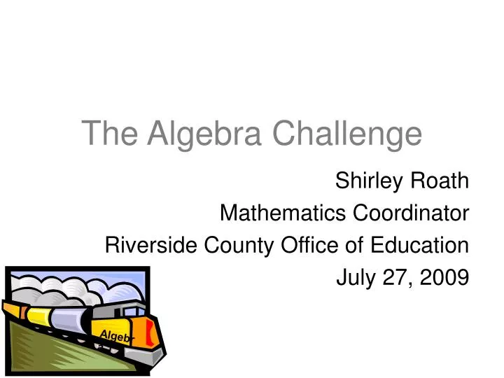 the algebra challenge