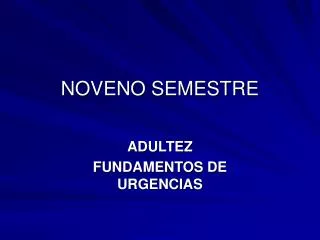 noveno semestre