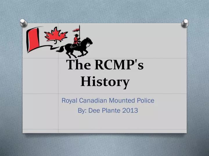 the rcmp s history