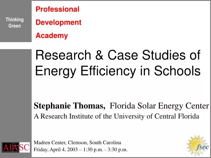 research case studies of energy efficiency in schools