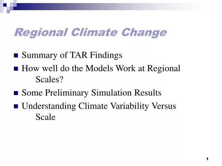 regional climate change
