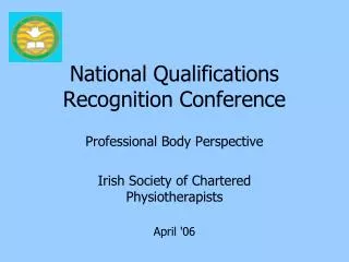 National Qualifications Recognition Conference