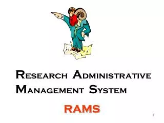 R esearch A dministrative M anagement S ystem