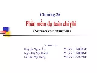 nh m 13 hu nh ng c n mssv 070003t ng th m h nh mssv 070096t l th m h ng mssv 070078t