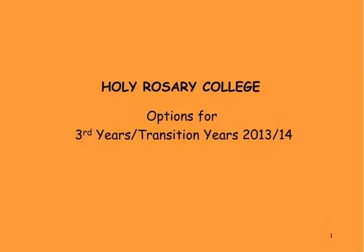 holy rosary college