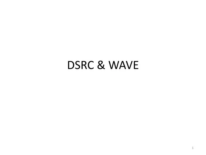 dsrc wave