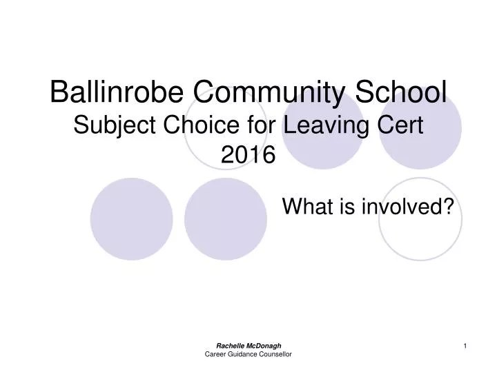 ballinrobe community school subject choice for leaving cert 2016