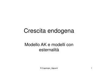 crescita endogena