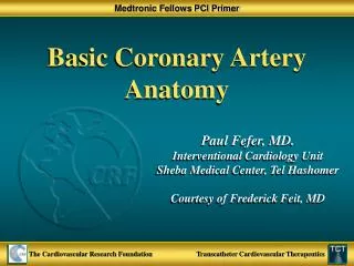 Basic Coronary Artery Anatomy