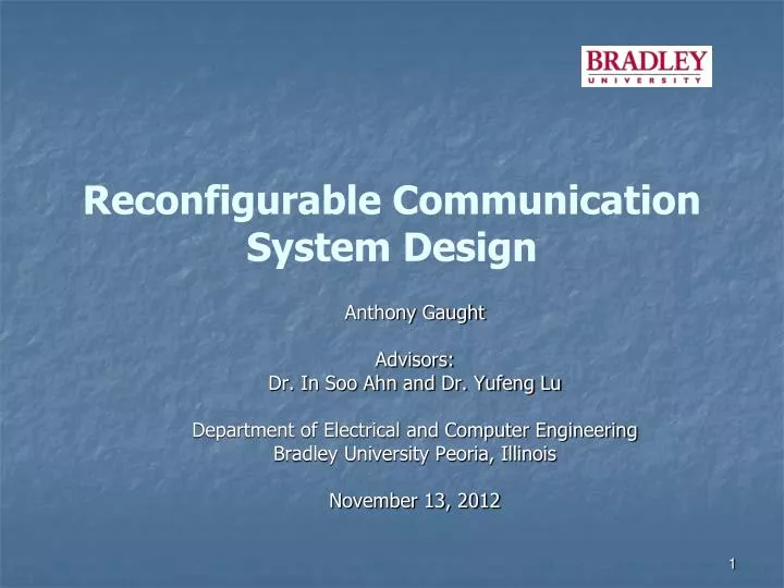 reconfigurable communication system design