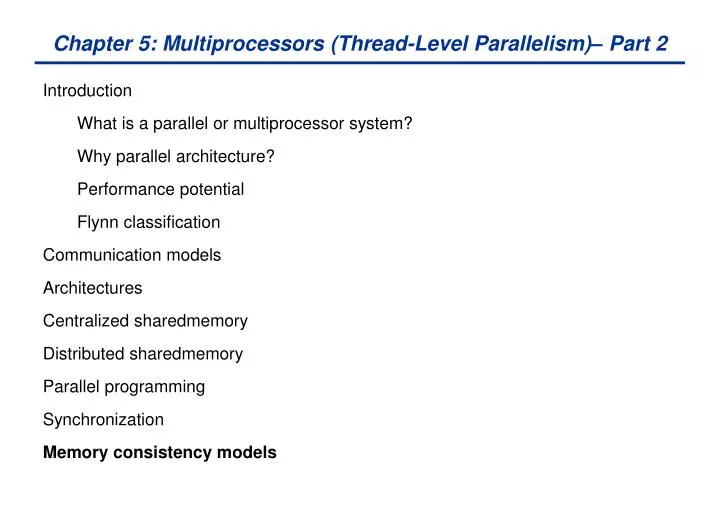 chapter 5 multiprocessors thread level parallelism part 2