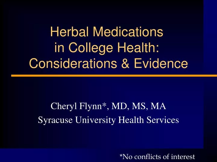 herbal medications in college health considerations evidence