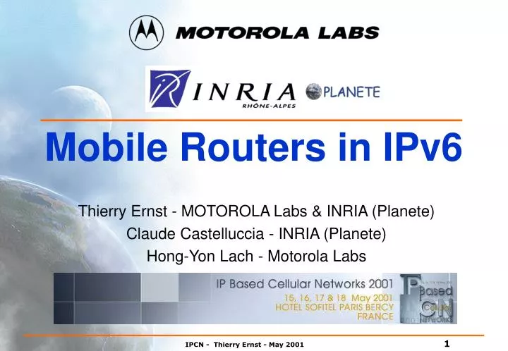 mobile routers in ipv6