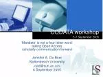 CODATA workshop 5-7 September 2005 - slide 1