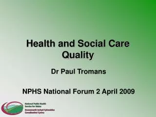 Health and Social Care Quality