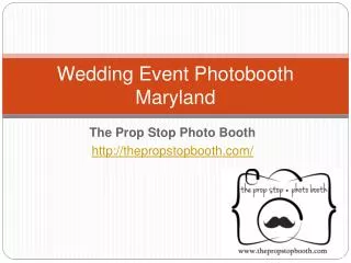 Wedding Event Photo Booth Maryland