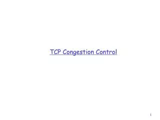 TCP Congestion Control