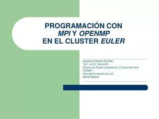 programaci n con mpi y openmp en el cluster euler
