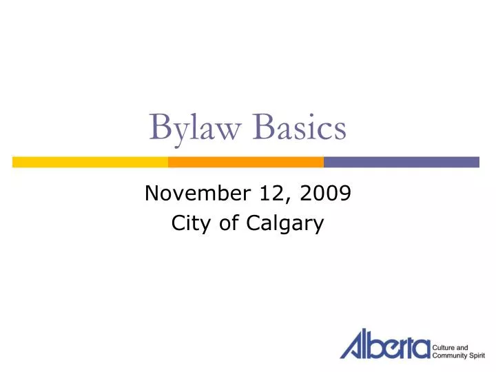 bylaw basics