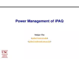 Power Management of iPAQ