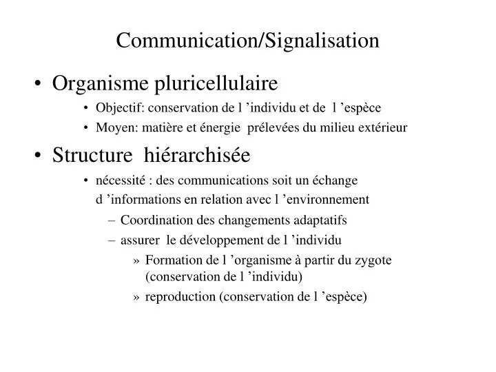 communication signalisation