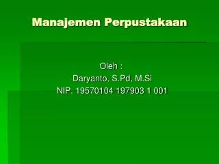 manajemen perpustakaan