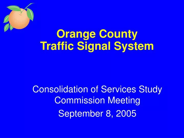 orange county traffic signal system