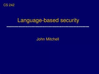 Language-based security