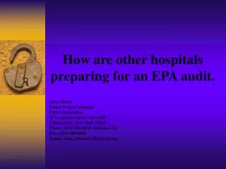 How are other hospitals preparing for an EPA audit.