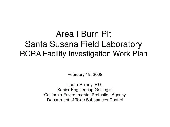 area i burn pit santa susana field laboratory rcra facility investigation work plan