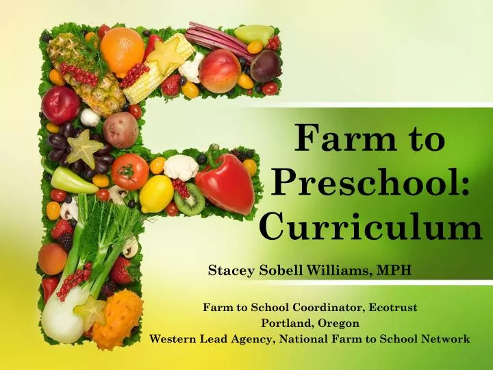 farm to preschool curriculum