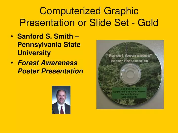 computerized graphic presentation or slide set gold