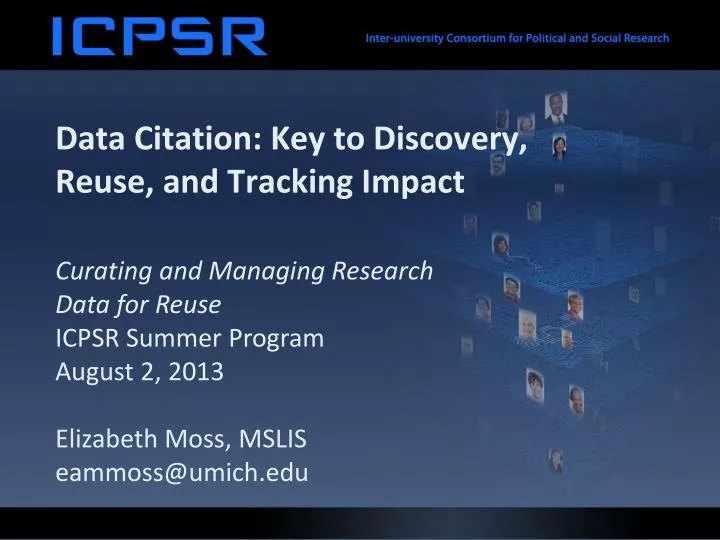 data citation key to discovery reuse and tracking impact